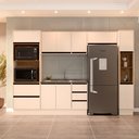 Ver imagem 1 de Cozinha Compacta 5 Peças 250037 sem Tampo Koya Creme Politorno Móveis