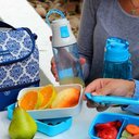 Ver imagem 3 de Garrafa Squeeze 400ml com Alça e Trava Azul Jacki Design