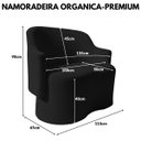 Ver imagem 2 de Namoradeira 2 Lugares Orgânica Decorativa Elegante Estofada Redonda Design Moderno Sala Estar