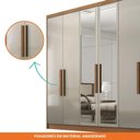 Ver imagem 5 de Guarda-roupa Casal 100% Mdf 6 Portas com Espelho 6 Gavetas Línea Novo Horizonte Cumaru/fendi