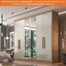 Guarda-roupa Casal 100% Mdf 6 Portas com Espelho 6 Gavetas Línea Novo Horizonte Cumaru/fendi - 7