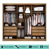 Guarda-roupa Casal 100% Mdf 6 Portas com Espelho 6 Gavetas Línea Novo Horizonte Cumaru/fendi - 4
