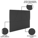 Ver imagem 5 de Cama Casal Queen com Cabeceira 165cm Pés Metálicos Elisa S05 Linho Preto - Mpozenato