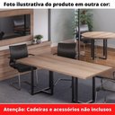 Ver imagem 4 de Mesa De Reunião Retangular 260 X 120 Cm Pé Tubular Pe25 Em Mdp Noce Naturalle Base Preta