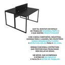 Ver imagem 7 de Escrivaninha Mesa Escritório 2 Lugares 120cm Industrial Preto