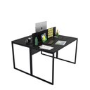 Ver imagem 4 de Escrivaninha Mesa Escritório 2 Lugares 120cm Industrial Preto