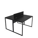 Ver imagem 2 de Escrivaninha Mesa Escritório 2 Lugares 120cm Industrial Preto