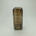 Ver imagem 4 de Vaso Decorativo de Vidro Marrom 28x11x11cm Enfeite Sala Mesa Estante Aparador