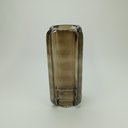 Ver imagem 5 de Vaso Decorativo de Vidro Marrom 28x11x11cm Enfeite Sala Mesa Estante Aparador