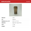 Ver imagem 2 de Vaso Decorativo de Vidro Marrom 28x11x11cm Enfeite Sala Mesa Estante Aparador