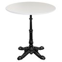 Ver imagem 1 de Base de Mesa Apus em Ferro Preto 75 Cm (alt) Tampo Mdp Redondo Branco 60 Cm (larg) X 2,5 Cm (alt)