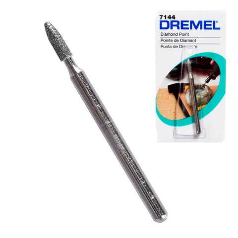 Ponta Diamantada Paralela 3/32 Micro Retífica 7144 Dremel