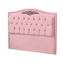 Ver imagem 3 de Kit Cabeceira e Calçadeira Baú Maitê Casal Queen 160cm Veludo Rosa Bebê - Montanaris Decor Md Montan