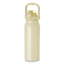 Garrafa Térmica Água Inox Academia Alça Tampa Não Vaza 12hs Quente/frio Copo Térmico Sport Creme - 1