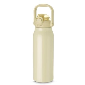Garrafa Térmica Água Inox Academia Alça Tampa Não Vaza 12hs Quente/frio Copo Térmico Sport Creme