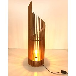Abajur Grande de Chão ECLIPSE -:MDF CRU - 4