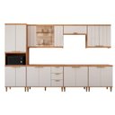 Ver imagem 2 de Cozinha Modulada 7 Peças 1 Torre 3 Balcões e 3 Armários Aéreo Elena Cinamomo/Offwhite