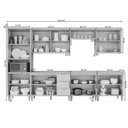 Ver imagem 3 de Cozinha Modulada 7 Peças 1 Torre 3 Balcões e 3 Armários Aéreo Elena Cinamomo/Offwhite