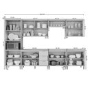 Ver imagem 3 de Cozinha Modulada 7 Peças Elena em MDF Cinamomo e Off White