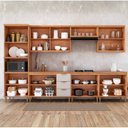 Ver imagem 4 de Cozinha Modulada 7 Peças 1 Torre 3 Balcões e 3 Armários Aéreo Elena Cinamomo/Offwhite