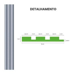 Painel Meu Rodape 10x1 Ripado Play Azul Rpdol12 (rolo 2,5m) - 4