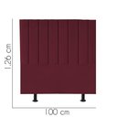 Ver imagem 3 de Cabeceira Estofada Líbia 100CM Solteiro Suede Bordo - D A DECOR