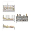 Ver imagem 4 de Berço 3 em 1 para Colchão 130 X 60cm com Cômoda Framboesa Multimóveis Mp4295 Branco