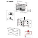 Ver imagem 3 de Berço 3 em 1 para Colchão 130 X 60cm com Cômoda Framboesa Multimóveis Mp4295 Branco