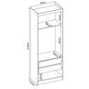 Ver imagem 3 de Guarda Roupa Roupeiro Armário 2 Portas Módulo Amendola/ Branco para Quarto