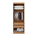 Ver imagem 2 de Guarda Roupa Roupeiro Armário 2 Portas Módulo Amendola/ Branco para Quarto