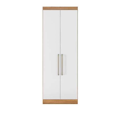 Guarda Roupa Roupeiro Armário 2 Portas Módulo Amendola/ Branco para Quarto