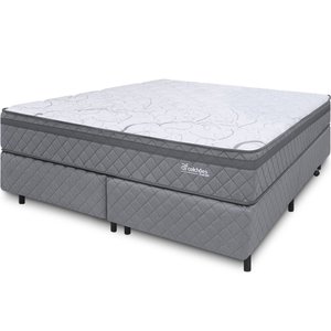 Cama Box com Colchão King Ortopédico Espuma D45 Extra Firme 193x203cm Bf Colchões