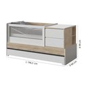 Ver imagem 4 de Berço Cama Sol e Mar Divicar Branco Acetinado/Carvalho Treviso