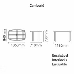 Mesa Retangular Tramontina Camboriú Basic Branco Tramontina - 4 Mesa Retangular Tramontina Camboriú Basic Branco Tramontina - 4