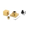 Ver imagem 4 de Kit 2 Acabamento para Registro Quadrado Dourado Brilhante Chuveiro Banheiro Padrão Docol
