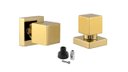 Ver imagem 1 de Kit 2 Acabamento para Registro Quadrado Dourado Brilhante Chuveiro Banheiro Padrão Docol