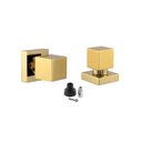 Ver imagem 1 de Kit 2 Acabamento para Registro Quadrado Dourado Brilhante Chuveiro Banheiro Padrão Docol