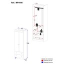 Ver imagem 4 de Guarda-roupa Infantil 62cm 2 Portas e 2 Gavetas Encanto Multimóveis Mp4446 Branco/off White