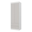Ver imagem 2 de Guarda-roupa Infantil 62cm 2 Portas e 2 Gavetas Encanto Multimóveis Mp4446 Branco/off White