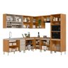Cozinha Modulada Completa 9 Peças Nature Off White Flint Shop Jm - 3