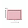 Cabeceira Estofada Luxo Solteiro Reta Corino Rosa com Tacha - 2