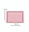 Ver imagem 2 de Cabeceira Estofada Luxo Solteiro Reta Corino Rosa com Tacha