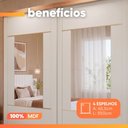 Ver imagem 5 de Guarda Roupas Casal 2 Portas de Correr com Espelho 4 Gavetas 100% MDF Livia