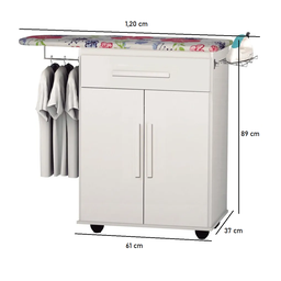 Tábua de Passar com Gabinete Branco - 2