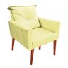 Kit 02 Poltronas Lara Decorativa Palito Luxo Tecido Amarelo - 2