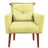 Kit 02 Poltronas Lara Decorativa Palito Luxo Tecido Amarelo - 3