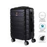 Mala de Bordo Pequena em Abs Swiss Go Viena Cadeado Integrado Rodas Giro 360º Preto P - 6