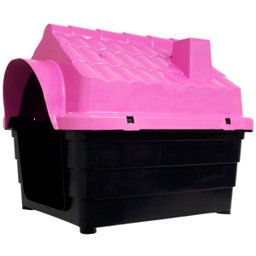 Casinha de Cachorro Cães Dog Número 5 Pet Raças Médias Plástica Desmontável Rosa N5 - 4