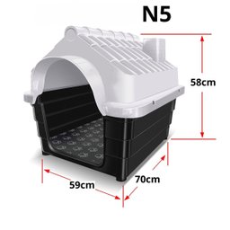 Casinha de Cachorro Cães Dog Número 5 Pet Raças Médias Plástica Desmontável Rosa N5 - 2