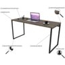 Mesa para Escritório Diretor Estilo Industrial 1,50M Kuadra - 5
